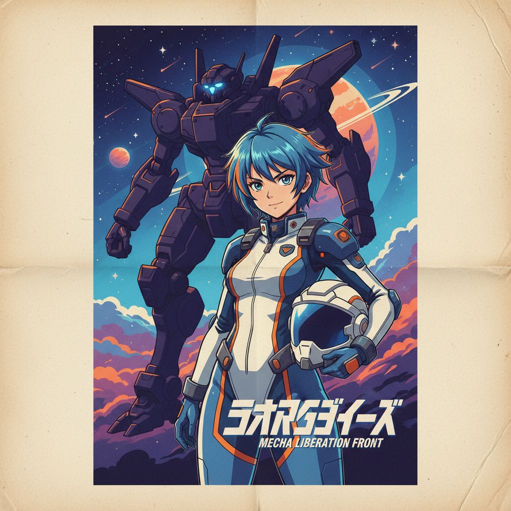 SFW anime babe pilot poster