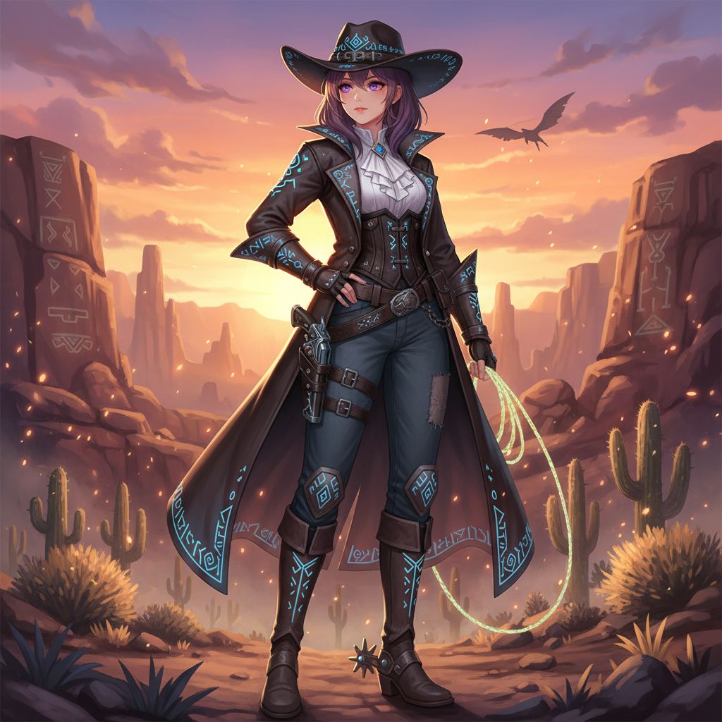 SFW anime babe fantasy western